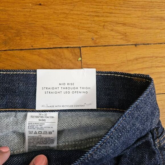 Banana Republic Straight Fit Jeans Men Size 36x32 New - Picture 5 of 6
